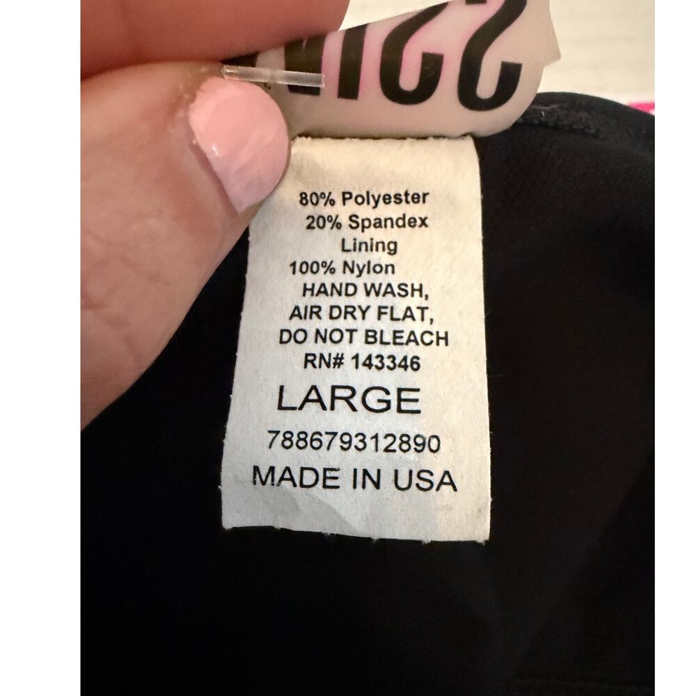 NWT Miss Fanatic Iowa Hawkeyes Black Bikini Swimsuit Size Large - Picture 5 of 7